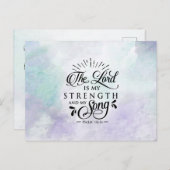 詩篇118:14主は私の力と私の歌 ポストカード (正面/裏面)