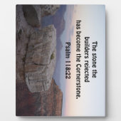 詩篇118:22建設者が拒否した石は フォトプラーク (正面)