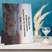 詩篇118:22建設者が拒否した石は フォトプラーク (側面)