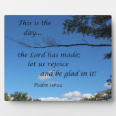 詩篇118:24この日は主が作った日である。 フォトプラーク (正面)