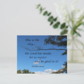 詩篇118:24この日は主が作った日である。 ポストカード (スタンド正面)