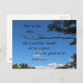 詩篇118:24この日は主が作った日である。 ポストカード (正面/裏面)