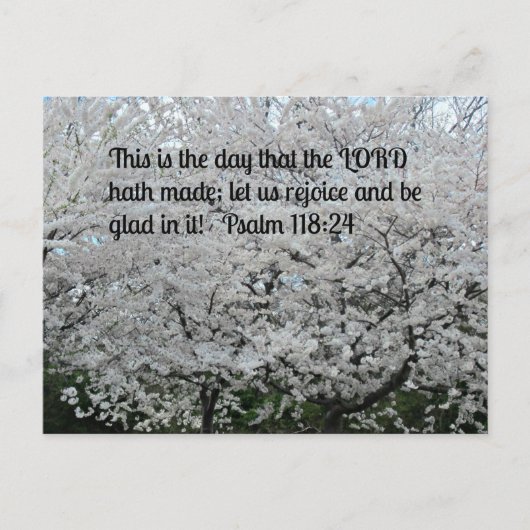 詩篇118:24この日は主が死ぬ日である ポストカード (正面)
