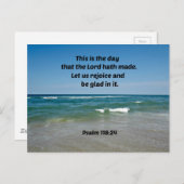 詩篇118:24この日は主が死ぬ日である ポストカード (正面/裏面)