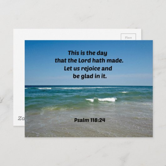 詩篇118:24この日は主が死ぬ日である ポストカード (正面/裏面)