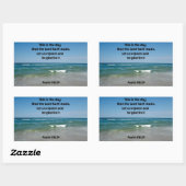 詩篇118:24この日は主が死ぬ日である 長方形シール (シート)