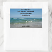 詩篇118:24この日は主が死ぬ日である 長方形シール (バッグ)