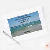 詩篇118:24この日は主が死ぬ日である 長方形シール (封筒)