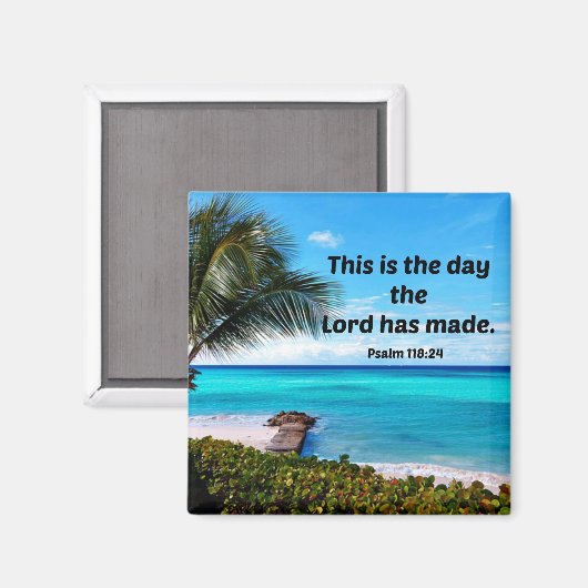 詩篇118:24この日は主が造られた日である マグネット (正面/裏面)