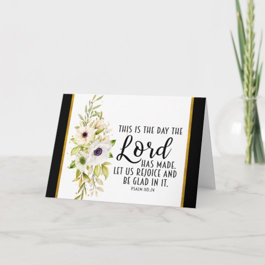 詩篇118:24この日は主の成した日である カード (正面)