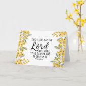 詩篇118:24この日は主の成した日である カード (黄色い花)