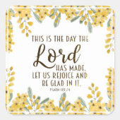 詩篇118:24この日は主の成した日である スクエアシール (正面)