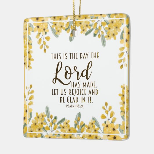 詩篇118:24この日は主の成した日である セラミックオーナメント (左)