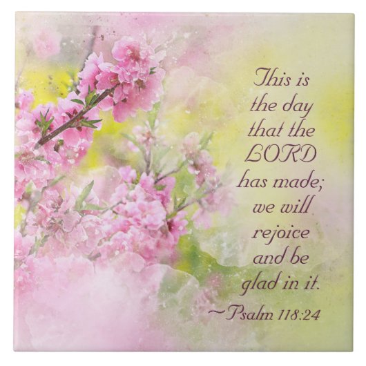 詩篇118:24この日は主の成した日である タイル (正面)