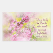 詩篇118:24この日は主の成した日である 長方形シール (正面)