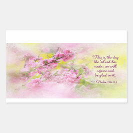 詩篇118:24この日は主の成した日である 長方形シール