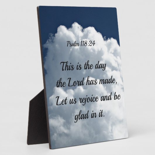 詩篇118:24この日は主の行われた日である。 フォトプラーク (側面)