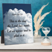 詩篇118:24この日は主の行われた日である。 フォトプラーク (側面)