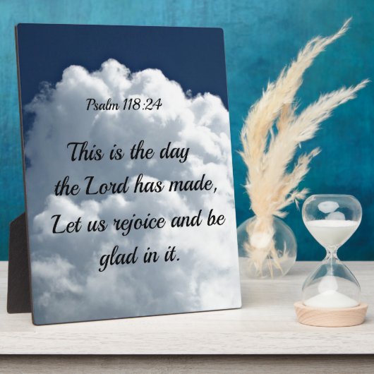 詩篇118:24この日は主の行われた日である。 フォトプラーク (側面)