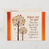 詩篇118:24この日は秋の木 ポストカード (正面/裏面)