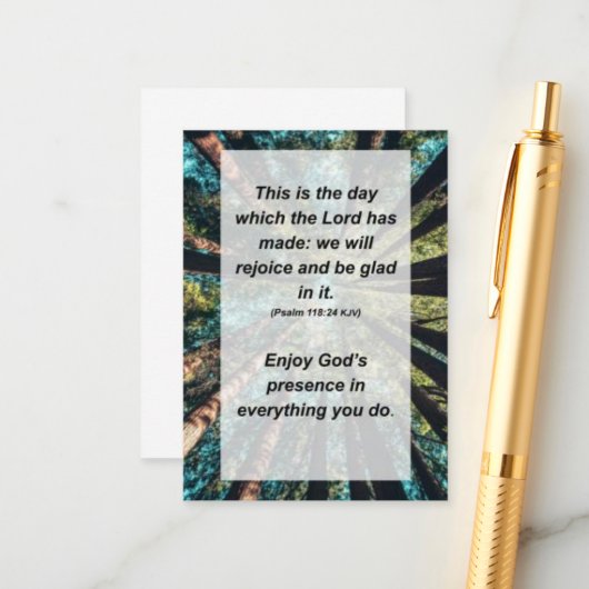 詩篇118:24主が持つ日である エンクロージャーカード (正面/裏面インサイチュ)