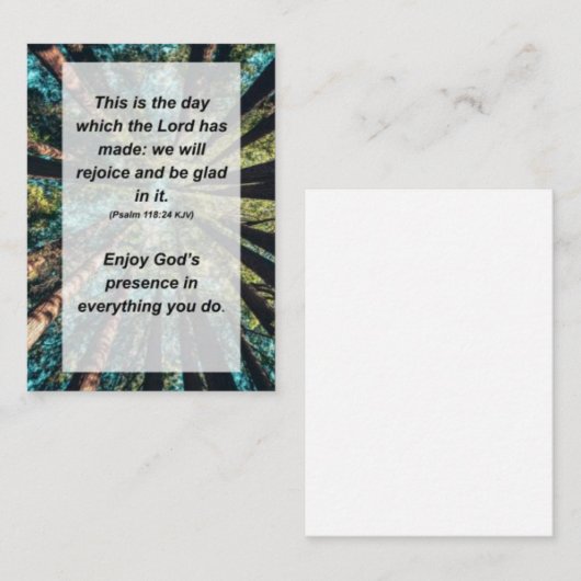 詩篇118:24主が持つ日である エンクロージャーカード (正面/裏面)