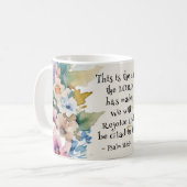 詩篇118:24主が聖書をつくった日 コーヒーマグカップ (正面左)