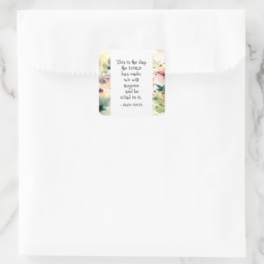 詩篇118:24主が聖書をつくった日 スクエアシール (バッグ)