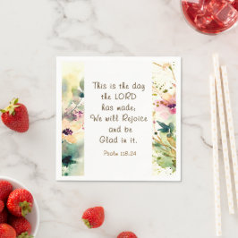 詩篇118:24主が聖書をつくった日 スタンダードカクテルナプキン