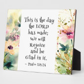 詩篇118:24主が聖書をつくった日 フォトプラーク (側面)