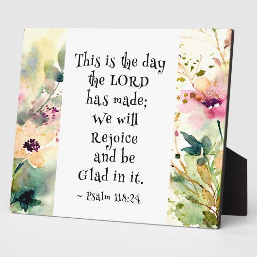 詩篇118:24主が聖書をつくった日 フォトプラーク (側面)