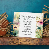 詩篇118:24主が聖書をつくった日 フォトプラーク (側面)