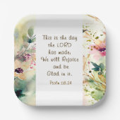 詩篇118:24主が聖書をつくった日 ペーパープレート (正面)