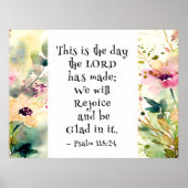 詩篇118:24主が聖書をつくった日 ポスター (正面)