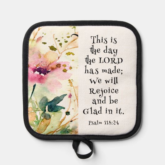 詩篇118:24主が聖書をつくった日 鍋敷き (正面)