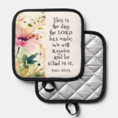 詩篇118:24主が聖書をつくった日 鍋敷き (正面/裏面)