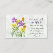 詩篇118:24今日はフローラ感動的 名刺 (正面)