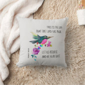 詩篇118:24節の鳥と花 クッション (ブランケット)