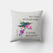 詩篇118:24節の鳥と花 クッション (裏面)