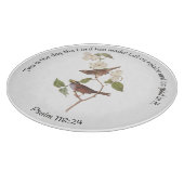 詩篇118:24聖書の聖句とスパローの対 カッティングボード (角)