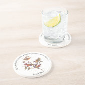 詩篇118:24聖書の聖句と絵を描文鳥類 コースター (側面)