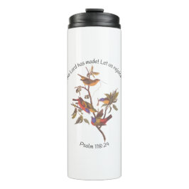 詩篇118:24聖書の聖句と絵を描文鳥類 タンブラー