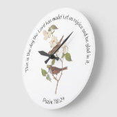 詩篇118:24 ラージ壁時計 (傾斜)