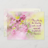 詩篇118:24 主が創った日 ポストカード (正面/裏面)