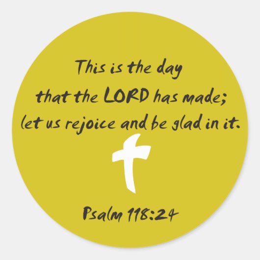 詩篇118.25主が作った日 ラウンドシール (正面)
