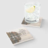 詩篇118:6主は私の側にあり、私は恐れない ストーンコースター (横)