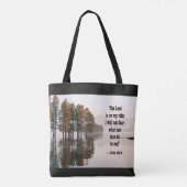 詩篇118:6主は私の側にあり、私は恐れない トートバッグ (裏面)