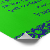 詩篇118:8聖書の詩のポスター ポスター (角)