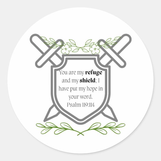 詩篇119番 庇護と盾 ラウンドシール (正面)