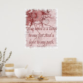 詩篇119聖書聖句クリスチャンのポスター ポスター (キッチン)